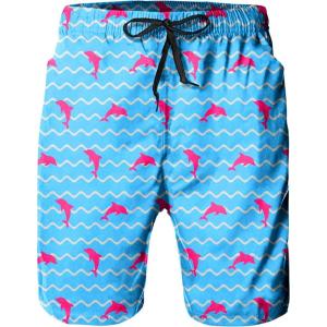 imageFT FENTENG Mens Swim Trunks Quick Dry Board Shorts with Mesh Lining Breathable Surf Beach Shorts Swimwear Bathing SuitsRipple Shark16