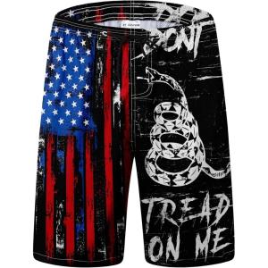 imageFT FENTENG Mens Swim Trunks Quick Dry Board Shorts with Mesh Lining Breathable Surf Beach Shorts Swimwear Bathing SuitsUsa Flag2