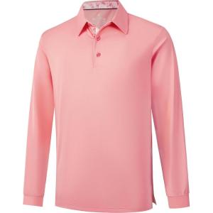 imageMens Polo Shirts Short Sleeve Casual Solid Stylish Dry Fit Performance Designed Collared Golf Polo Shirts for MenCranberrylong