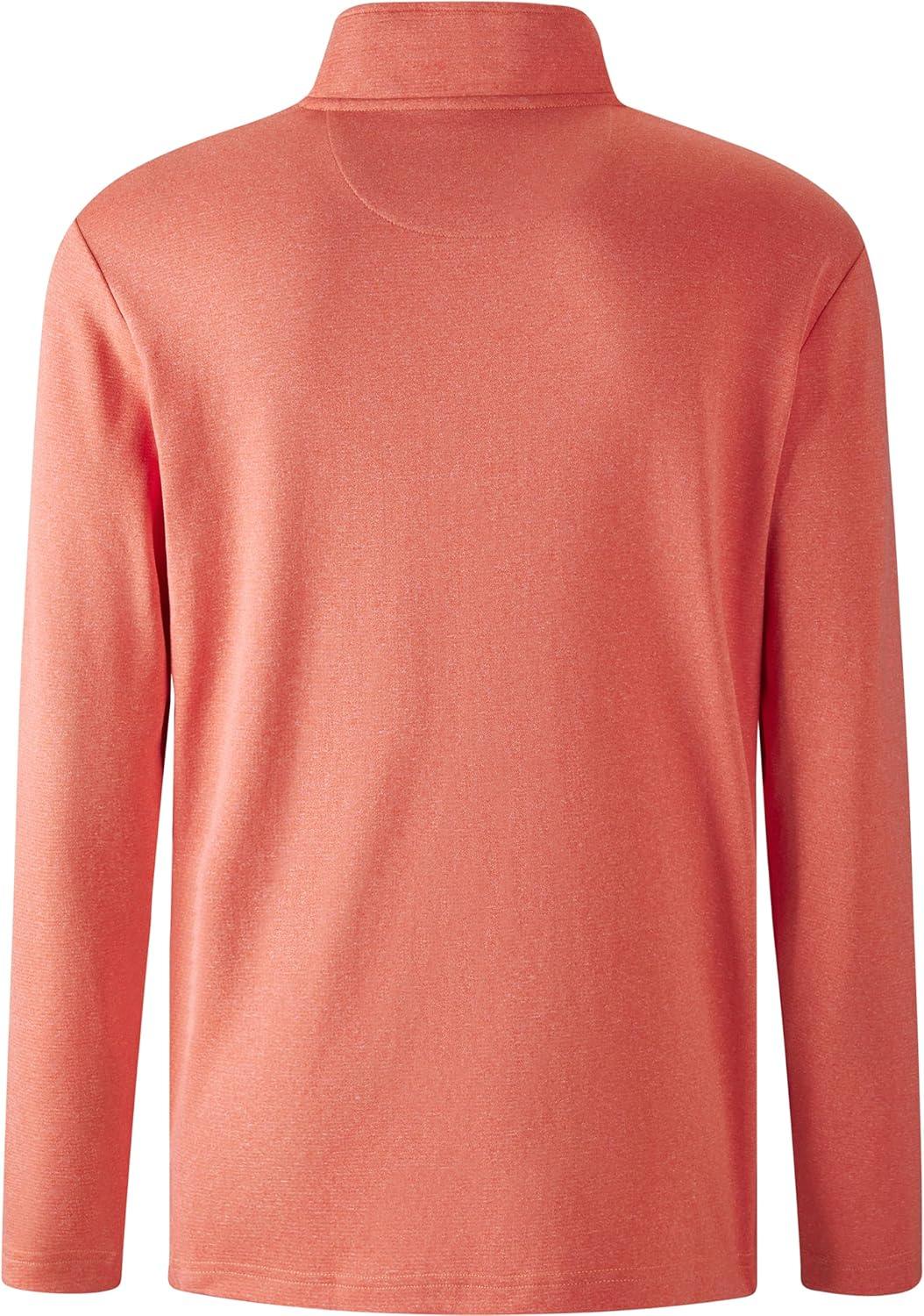 imageFT FENTENG Quarter Zip Golf Pullover Men Dry Fit Long Sleeve Moisture Wicking Mock Neck 14 Zip Pullover Mens SweatshirtsBrick Melange