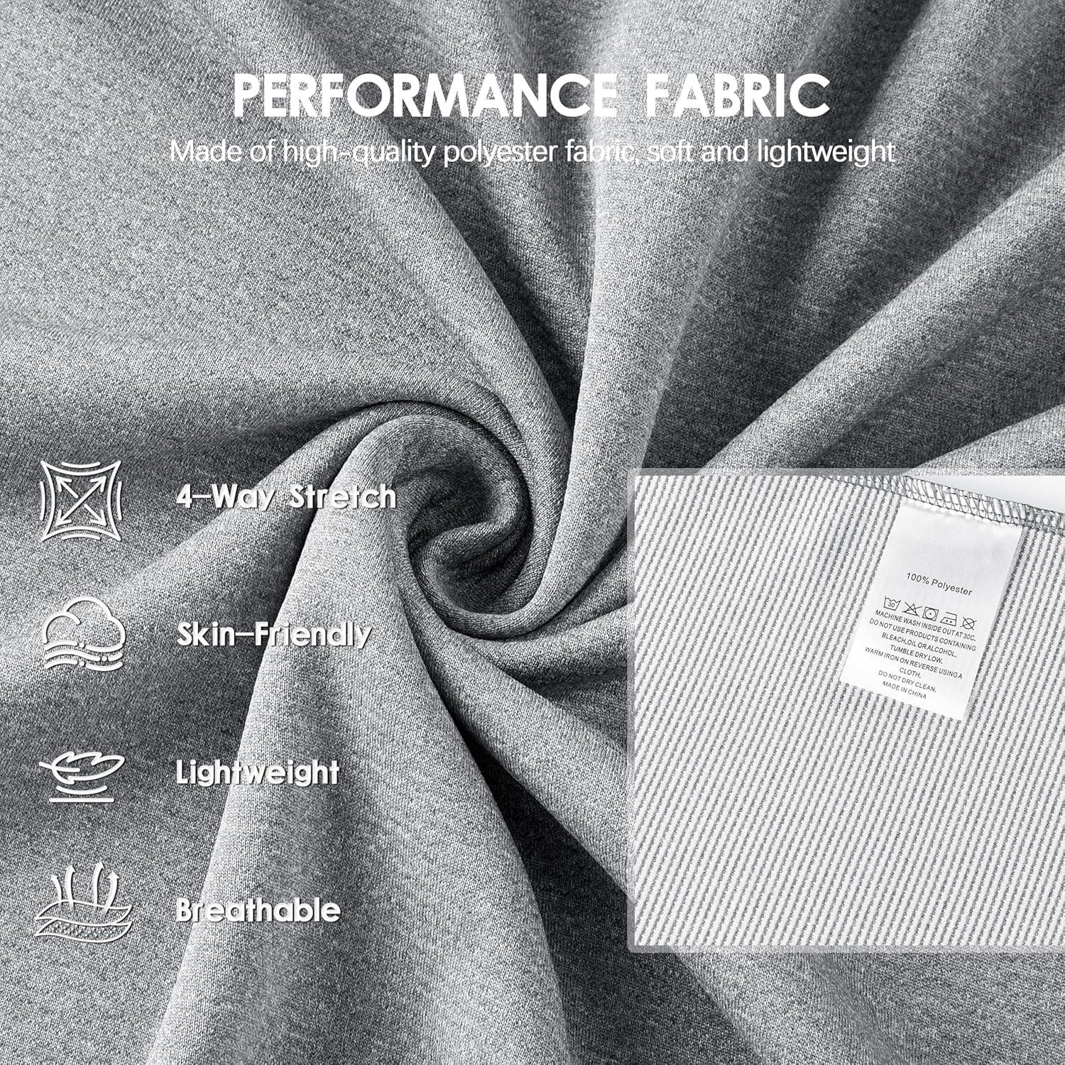 imageFT FENTENG Quarter Zip Golf Pullover Men Dry Fit Long Sleeve Moisture Wicking Mock Neck 14 Zip Pullover Mens SweatshirtsGrey Melange