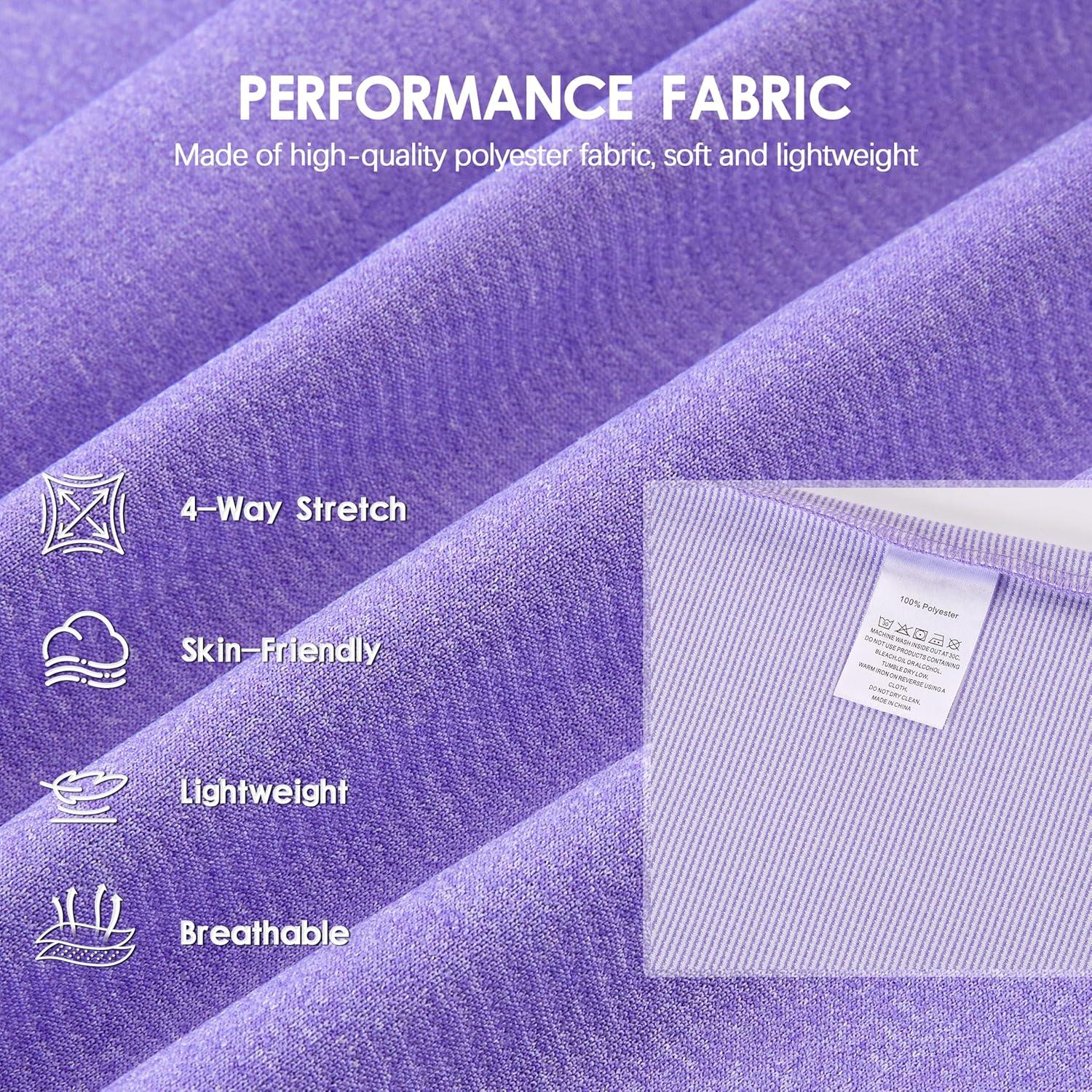 imageFT FENTENG Quarter Zip Golf Pullover Men Dry Fit Long Sleeve Moisture Wicking Mock Neck 14 Zip Pullover Mens SweatshirtsPurple Melange