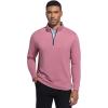 imageFT FENTENG Quarter Zip Golf Pullover Men Dry Fit Long Sleeve Moisture Wicking Mock Neck 14 Zip Pullover Mens SweatshirtsMarroon Melange