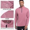 imageFT FENTENG Quarter Zip Golf Pullover Men Dry Fit Long Sleeve Moisture Wicking Mock Neck 14 Zip Pullover Mens SweatshirtsMarroon Melange