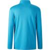 imageFT FENTENG Quarter Zip Golf Pullover Men Dry Fit Long Sleeve Moisture Wicking Mock Neck 14 Zip Pullover Mens SweatshirtsSaxony Blue Melange