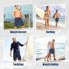 imageFT FENTENG Mens Swim Trunks Quick Dry Board Shorts with Mesh Lining Breathable Surf Beach Shorts Swimwear Bathing SuitsNeon Flamingo