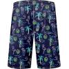 imageFT FENTENG Mens Swim Trunks Quick Dry Board Shorts with Mesh Lining Breathable Surf Beach Shorts Swimwear Bathing SuitsNeon Flamingo