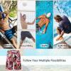 imageFT FENTENG Mens Swim Trunks Quick Dry Board Shorts with Mesh Lining Breathable Surf Beach Shorts Swimwear Bathing SuitsUsa Flower Bigfoot