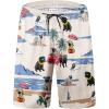 imageFT FENTENG Mens Swim Trunks Quick Dry Board Shorts with Mesh Lining Breathable Surf Beach Shorts Swimwear Bathing SuitsHawaii Pug Dog