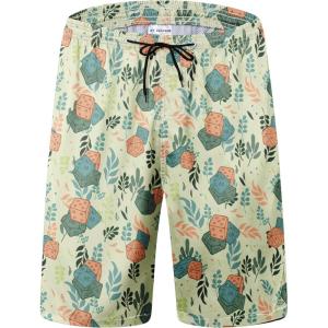 imageFT FENTENG Mens Swim Trunks Quick Dry Board Shorts with Mesh Lining Breathable Surf Beach Shorts Swimwear Bathing SuitsDice Game