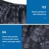 imageFT FENTENG Mens Swim Trunks with Compression Liner Black Skull Leaf Mens Bathing Suit Mens Swimming Trunks 9 inch inseam Mens Board Shorts Swimwear 4 Way Stretch Beach Shorts Quick Dry Swimsuits L
