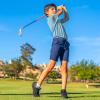 imageBoys Polo Shirts Short Sleeve Striped Performance Moisture Wicking Dry Fit Golf Shirts for Boys Youth KidsAqua Stripe