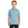 imageBoys Polo Shirts Short Sleeve Striped Performance Moisture Wicking Dry Fit Golf Shirts for Boys Youth KidsAqua Stripe