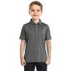 imageBoys Polo Shirts Short Sleeve Striped Performance Moisture Wicking Dry Fit Golf Shirts for Boys Youth KidsBlack Stripe