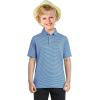 imageBoys Polo Shirts Short Sleeve Striped Performance Moisture Wicking Dry Fit Golf Shirts for Boys Youth KidsBlue Denim Stripe