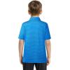 imageBoys Polo Shirts Short Sleeve Striped Performance Moisture Wicking Dry Fit Golf Shirts for Boys Youth KidsCobalt Stripe