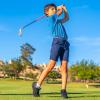 imageBoys Polo Shirts Short Sleeve Striped Performance Moisture Wicking Dry Fit Golf Shirts for Boys Youth KidsCobalt Stripe