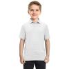 imageBoys Polo Shirts Short Sleeve Striped Performance Moisture Wicking Dry Fit Golf Shirts for Boys Youth KidsGrey White Stripe