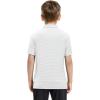 imageBoys Polo Shirts Short Sleeve Striped Performance Moisture Wicking Dry Fit Golf Shirts for Boys Youth KidsGrey White Stripe