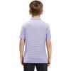 imageBoys Polo Shirts Short Sleeve Striped Performance Moisture Wicking Dry Fit Golf Shirts for Boys Youth KidsLavender White Stripe