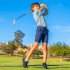 imageBoys Polo Shirts Short Sleeve Striped Performance Moisture Wicking Dry Fit Golf Shirts for Boys Youth KidsSky Blue Stripe