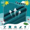 imageBoys Polo Shirts Short Sleeve Striped Performance Moisture Wicking Dry Fit Golf Shirts for Boys Youth KidsTurquoise Stripe