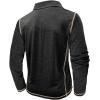 imageMens Casual Long Sleeve Polo Shirts Collared Button Cotton TShirt Classic Stylish Golf Shirt with PocketBlack