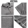 imageMens Casual Long Sleeve Polo Shirts Collared Button Cotton TShirt Classic Stylish Golf Shirt with PocketDarkgrey315