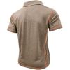 imageMens Casual Long Sleeve Polo Shirts Collared Button Cotton TShirt Classic Stylish Golf Shirt with PocketKhaki315
