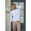 imageMens Crew Neck Pullover Sweaters Long Sleeve Casual Lightweight Sweaters Silm Fit Ribbed Textured Knit SweaterBlack