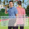 imageMens Golf Polo Shirt Moisture Wicking Dry Fit Performance Athletic Short Sleeve Striped Golf Shirts for MenAqua Navy Stripe