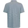 imageMens Golf Polo Shirt Moisture Wicking Dry Fit Performance Athletic Short Sleeve Striped Golf Shirts for MenAqua Navy Stripe