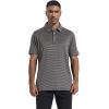 imageMens Golf Polo Shirt Moisture Wicking Dry Fit Performance Athletic Short Sleeve Striped Golf Shirts for MenBlack Stripe