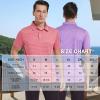 imageMens Golf Polo Shirt Moisture Wicking Dry Fit Performance Athletic Short Sleeve Striped Golf Shirts for MenBlack Stripe