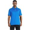 imageMens Golf Polo Shirt Moisture Wicking Dry Fit Performance Athletic Short Sleeve Striped Golf Shirts for MenCobalt Stripe