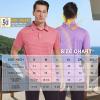 imageMens Golf Polo Shirt Moisture Wicking Dry Fit Performance Athletic Short Sleeve Striped Golf Shirts for MenGreen Ash Stripe