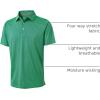 imageMens Golf Polo Shirt Moisture Wicking Dry Fit Performance Athletic Short Sleeve Striped Golf Shirts for MenGreen Stripe