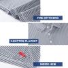 imageMens Golf Polo Shirt Moisture Wicking Dry Fit Performance Athletic Short Sleeve Striped Golf Shirts for MenNavy Stripe