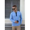 imageMens Henley Shirts Long Sleeve Casual Button Classic TShirt Cotton Stylish Basic Pullover Soft TeesLightblue