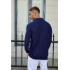 imageMens Knit Polo Shirts Long Sleeve Casual Classic Polo Shirt Collared Ribbed Textured Pullover SweaterKhaki
