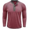 imageMens Long Sleeve Henley Shirts Casual Button TShirt Classic Cotton Lightweight Tees Stylish Pullover TopsWinered