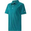 imageBoys Polo Shirts Short Sleeve Striped Performance Moisture Wicking Dry Fit Golf Shirts for Boys Youth KidsTurquoise Stripe