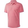 imageMens Golf Polo Shirt Moisture Wicking Dry Fit Performance Athletic Short Sleeve Striped Golf Shirts for MenOrange Rose Stripe