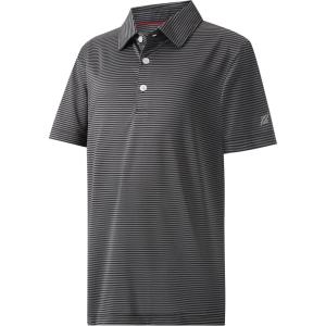 imageBoys Polo Shirts Short Sleeve Striped Performance Moisture Wicking Dry Fit Golf Shirts for Boys Youth KidsBlack Stripe