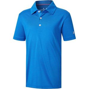 imageBoys Polo Shirts Short Sleeve Striped Performance Moisture Wicking Dry Fit Golf Shirts for Boys Youth KidsCobalt Stripe