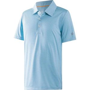imageBoys Polo Shirts Short Sleeve Striped Performance Moisture Wicking Dry Fit Golf Shirts for Boys Youth KidsGreen Ash Stripe