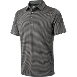 imageMens Golf Polo Shirt Moisture Wicking Dry Fit Performance Athletic Short Sleeve Striped Golf Shirts for MenBlack Stripe