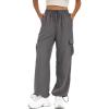 imageLzzidou Womens Hiking Pants Lightweight Waterproof Quick Dry Cargo Pants with 4 Pockets Travel Outdoor ClothesGrey