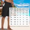 image:imageMens Swim Trunks 9 Board Shorts with Compression Liner Swimsuit Builtin Bathing Suit Quick Dry Swimwear Zipper PocketBlack