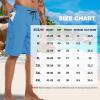 image:imageMens Swim Trunks 9 Board Shorts with Compression Liner Swimsuit Builtin Bathing Suit Quick Dry Swimwear Zipper PocketBlue
